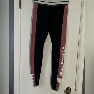 Victoria's Secret womens Black and Pink Leggings